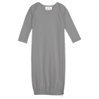 Unisex Long Sleeve Infant Gown with Hidden Zipper