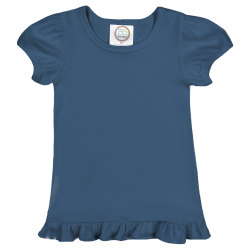 Girls Short Sleeve Ruffle T-Shirt