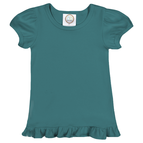 Girls Short Sleeve Ruffle T-Shirt