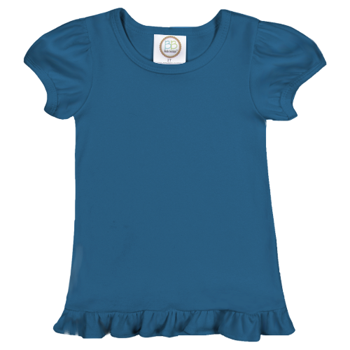Girls Short Sleeve Ruffle T-Shirt