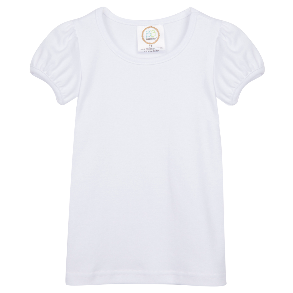 Girls Short Sleeve Plain T-Shirt