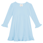 Girls Long Sleeve Empire Waist Ruffle Dress