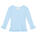 Girls Long Sleeve Ruffle T-Shirt