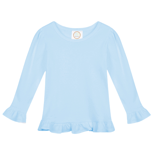 Girls Long Sleeve Ruffle T-Shirt