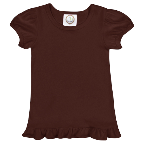 Girls Short Sleeve Ruffle T-Shirt