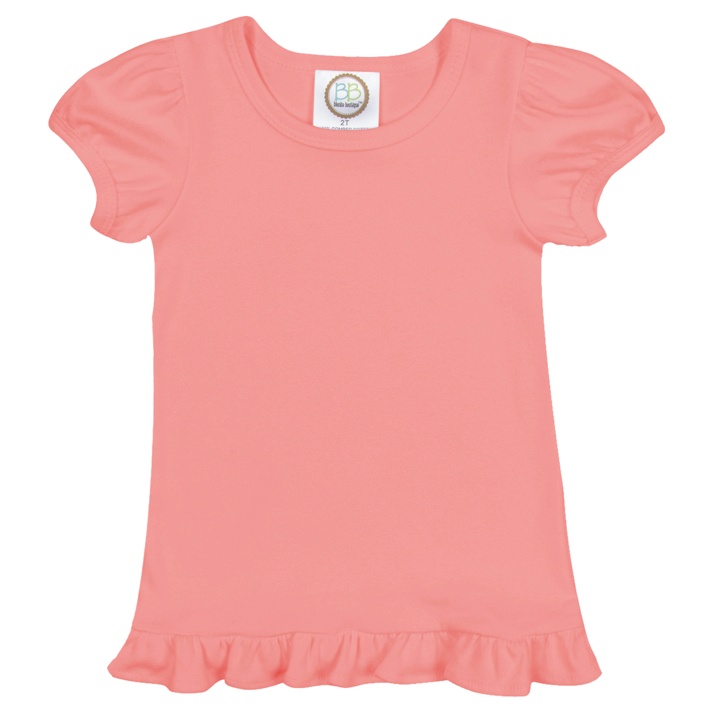 Girls Short Sleeve Ruffle T-Shirt