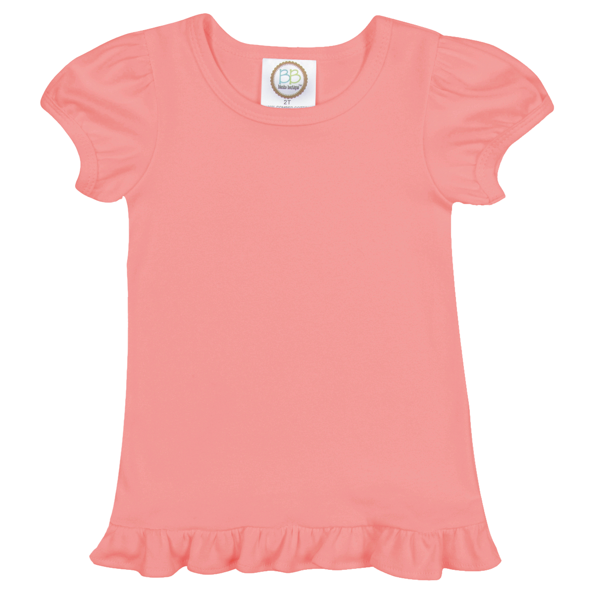 Girls Short Sleeve Ruffle T-Shirt