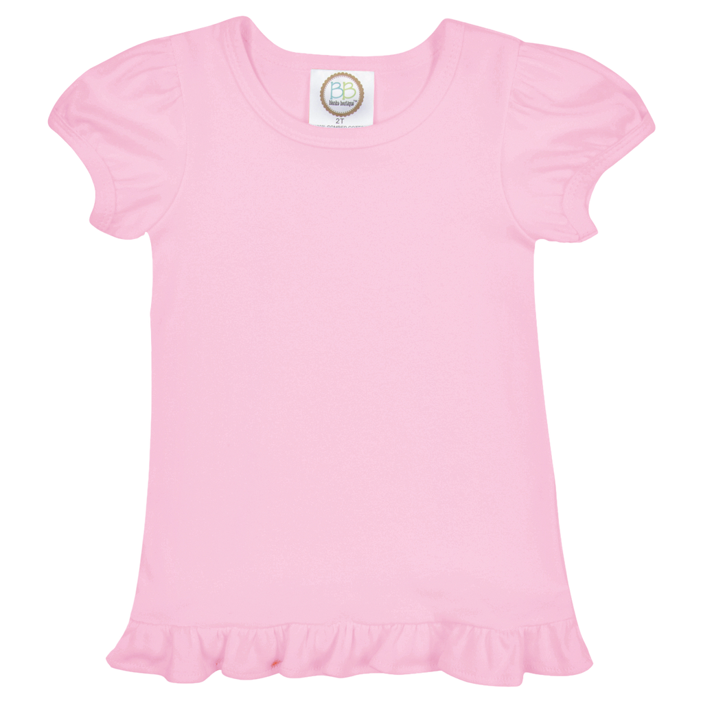 Girls Short Sleeve Ruffle T-Shirt