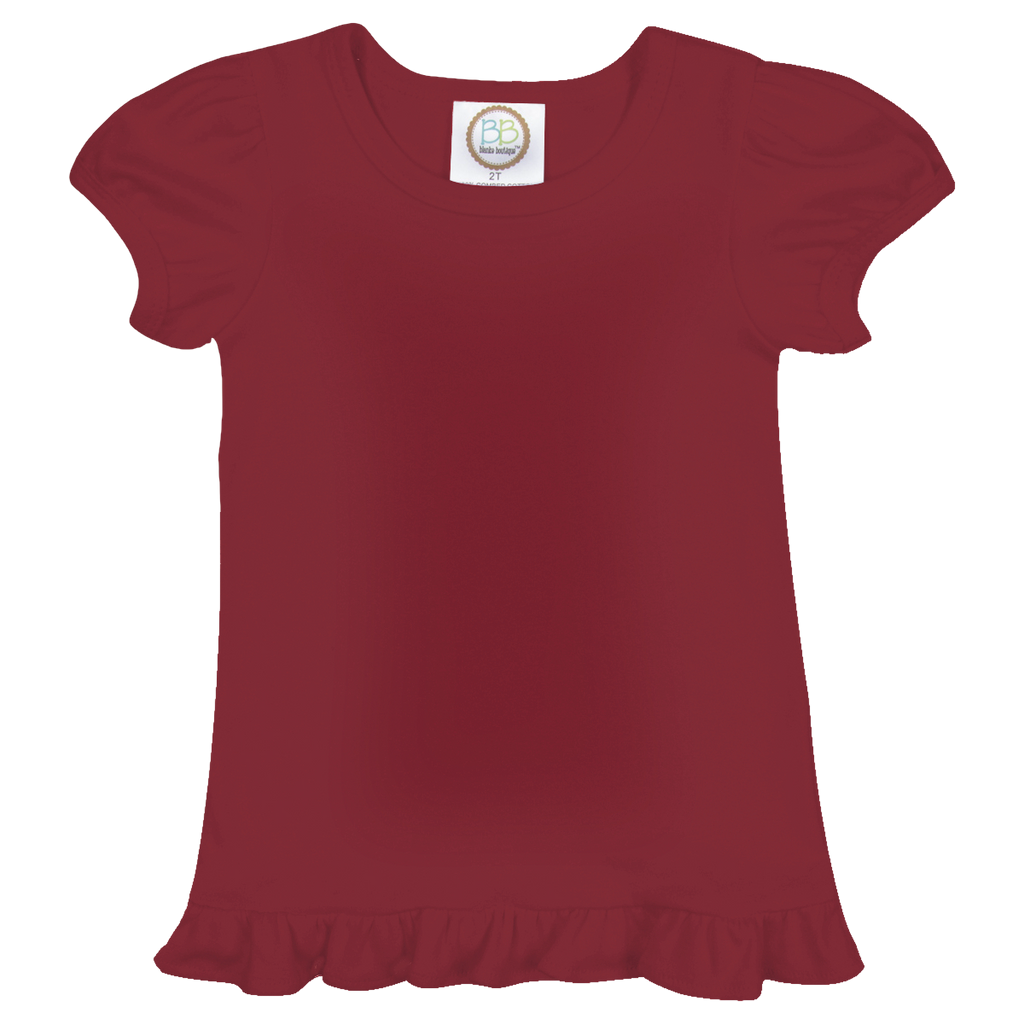 Girls Short Sleeve Ruffle T-Shirt