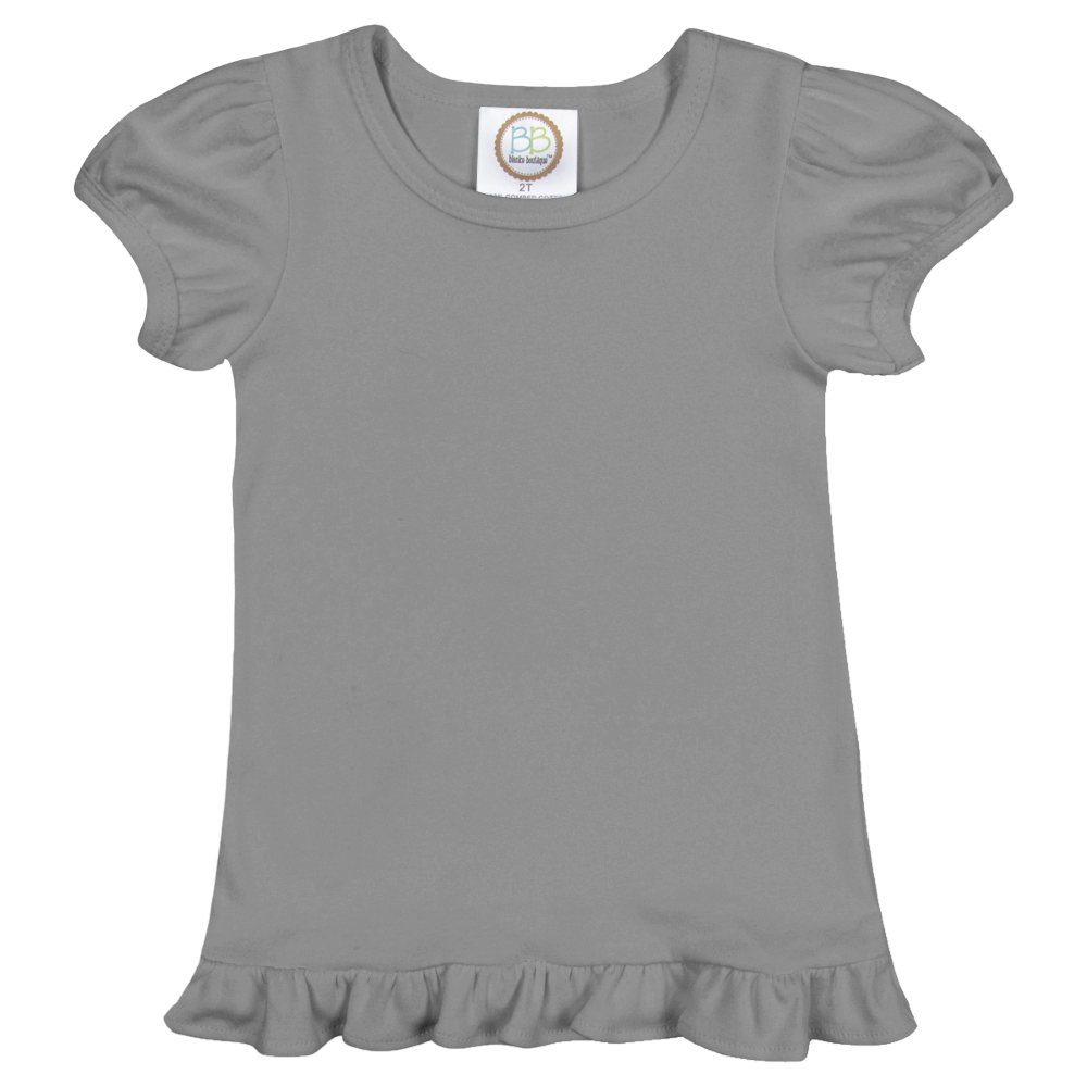 Girls Short Sleeve Ruffle T-Shirt