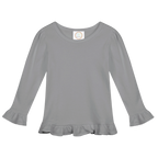 Girls Long Sleeve Ruffle T-Shirt
