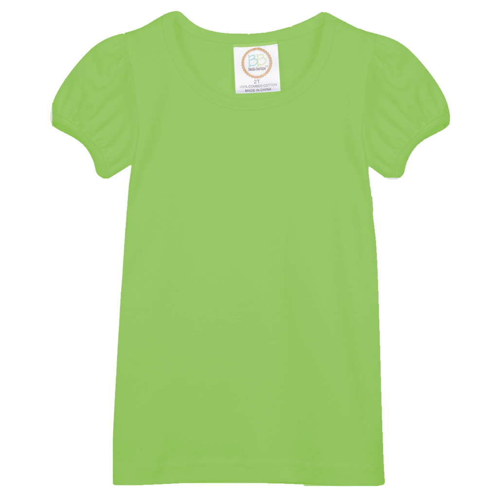 Girls Short Sleeve Plain T-Shirt