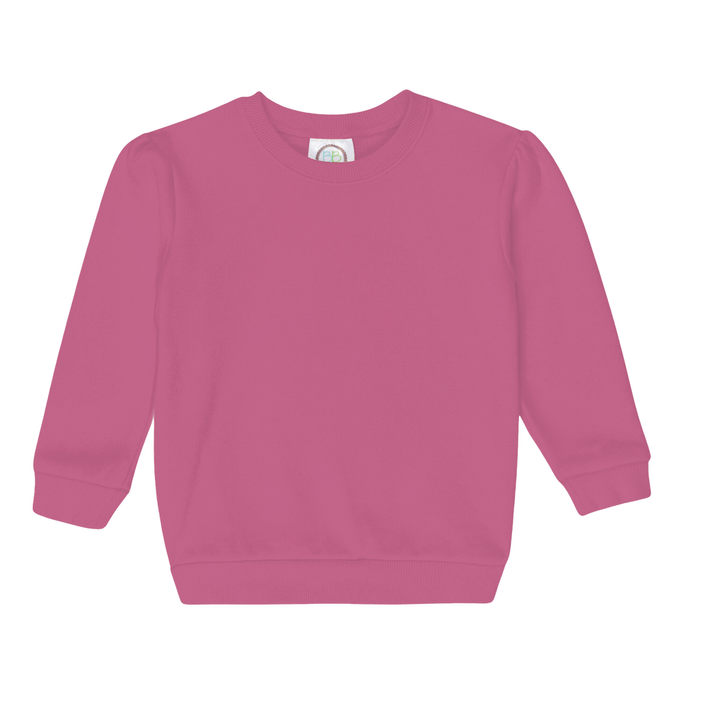 Girls Puff Sleeve Sweatshirt