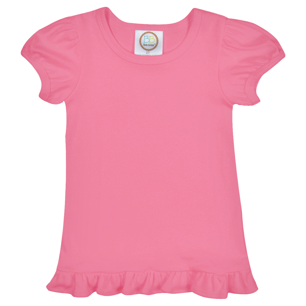 Girls Short Sleeve Ruffle T-Shirt