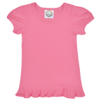 Girls Short Sleeve Ruffle T-Shirt