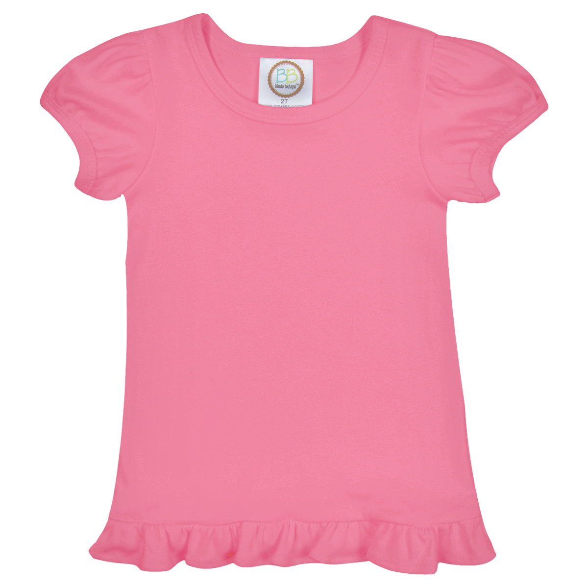 Girls Short Sleeve Ruffle T-Shirt
