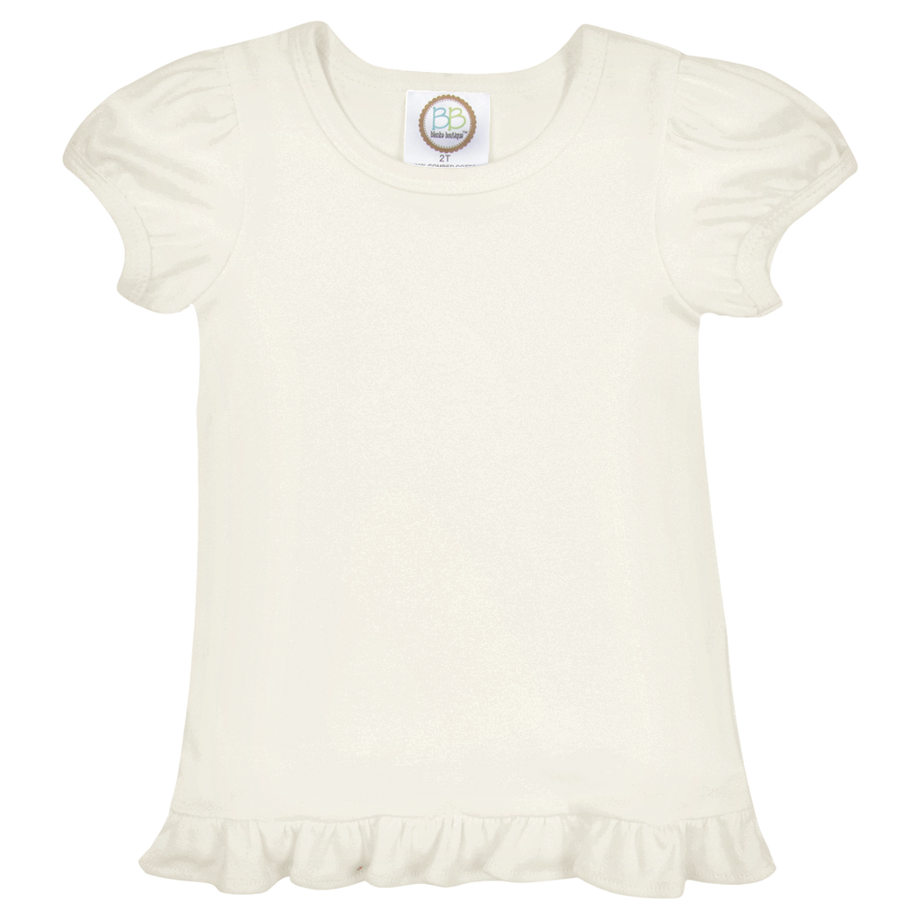 Girls Short Sleeve Ruffle T-Shirt