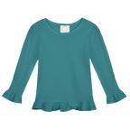 Girls Long Sleeve Ruffle T-Shirt