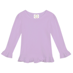 Girls Long Sleeve Ruffle T-Shirt