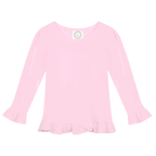 Girls Long Sleeve Ruffle T-Shirt