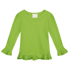 Girls Long Sleeve Ruffle T-Shirt