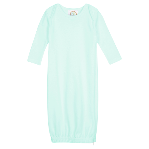 Unisex Long Sleeve Infant Gown with Hidden Zipper