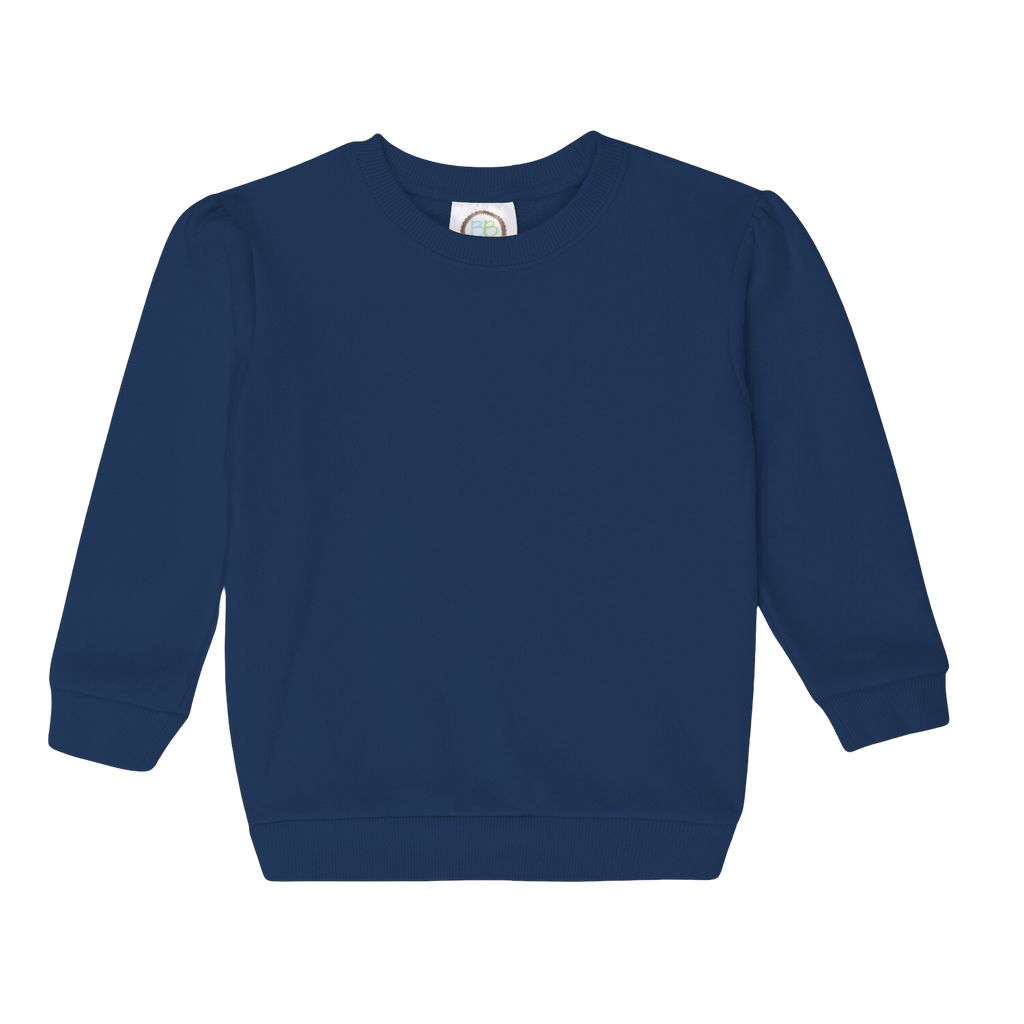 Girls Puff Sleeve Sweatshirt