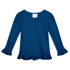 Girls Long Sleeve Ruffle T-Shirt