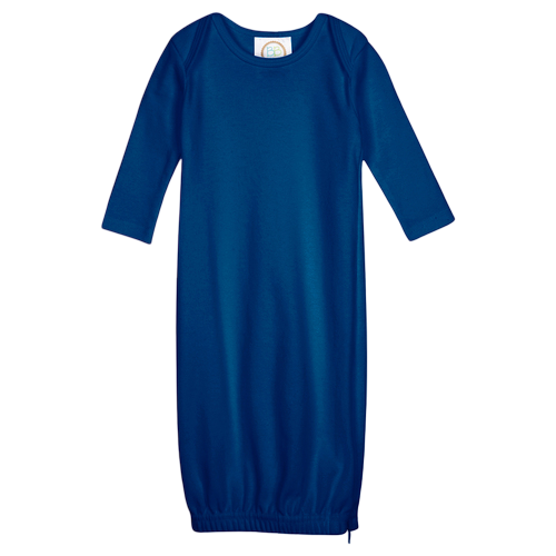 Unisex Long Sleeve Infant Gown with Hidden Zipper