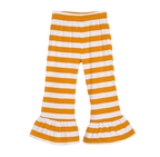 Girls Striped Ruffle Pants