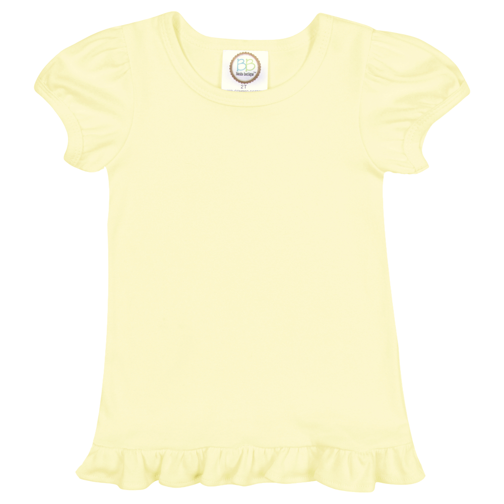 Girls Short Sleeve Ruffle T-Shirt