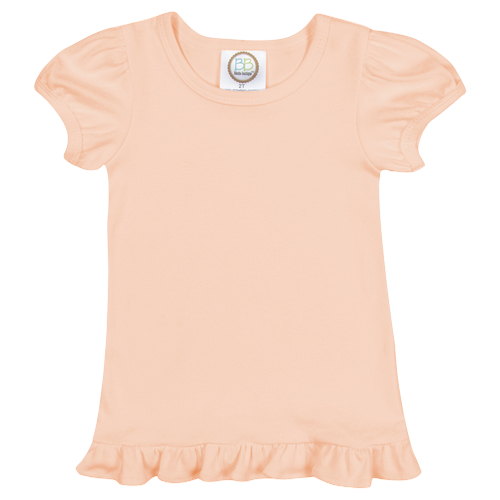 Girls Short Sleeve Ruffle T-Shirt