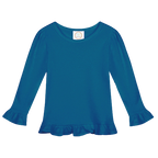 Girls Long Sleeve Ruffle T-Shirt