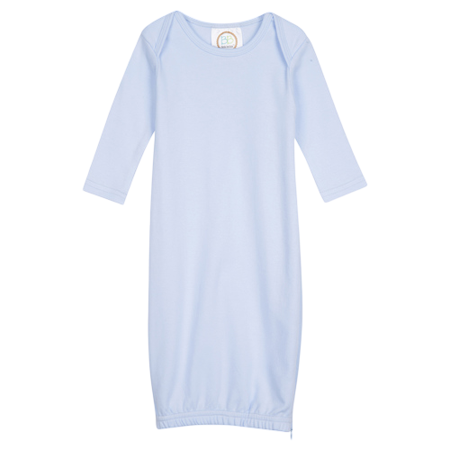 Unisex Long Sleeve Infant Gown with Hidden Zipper