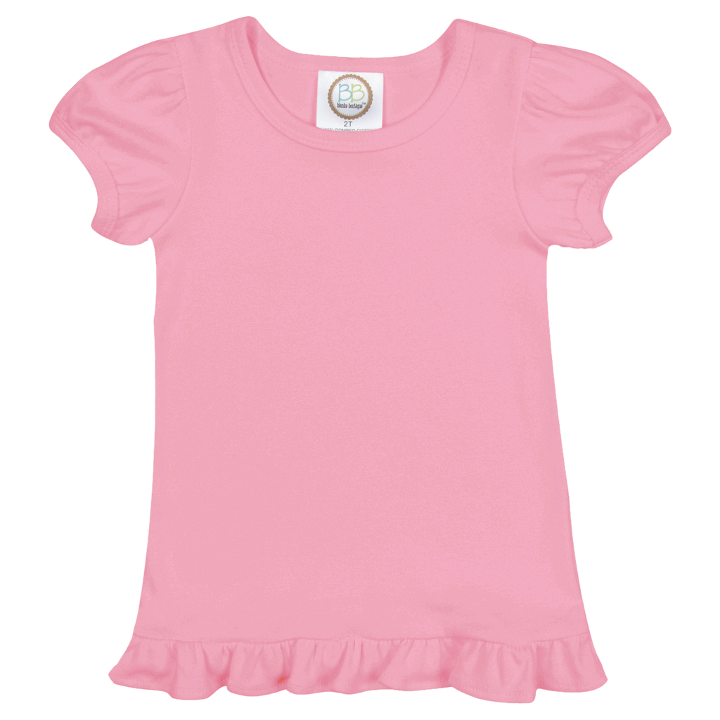 Girls Short Sleeve Ruffle T-Shirt