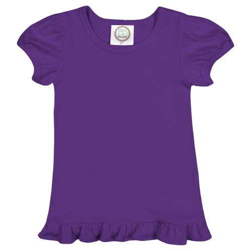 Girls Short Sleeve Ruffle T-Shirt