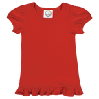 Girls Short Sleeve Ruffle T-Shirt