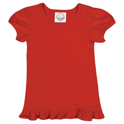 Girls Short Sleeve Ruffle T-Shirt