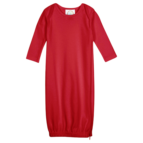 Unisex Long Sleeve Infant Gown with Hidden Zipper