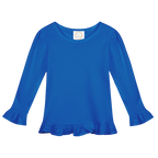 Girls Long Sleeve Ruffle T-Shirt