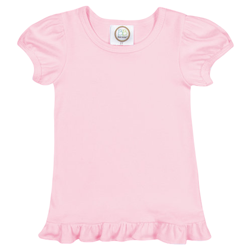 Girls Short Sleeve Ruffle T-Shirt