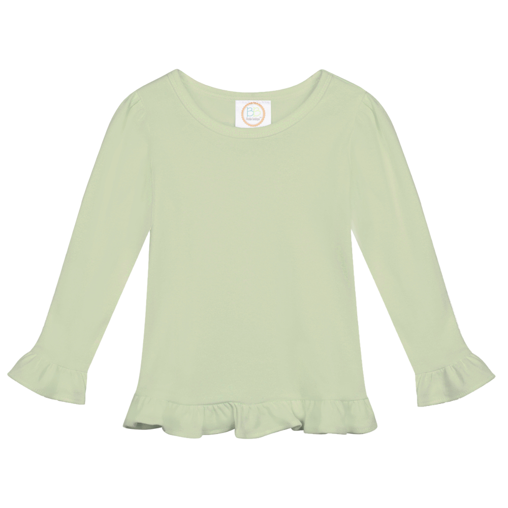Girls Long Sleeve Ruffle T-Shirt