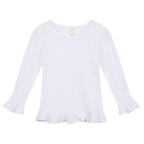 Girls Long Sleeve Ruffle T-Shirt
