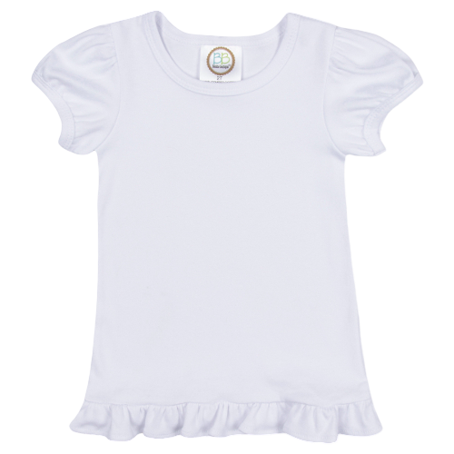 Girls Short Sleeve Ruffle T-Shirt